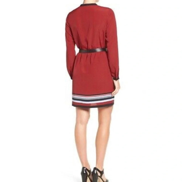 Michael Kors Optic Scarf Band Collar Shirt Dress - Picture 3 of 6